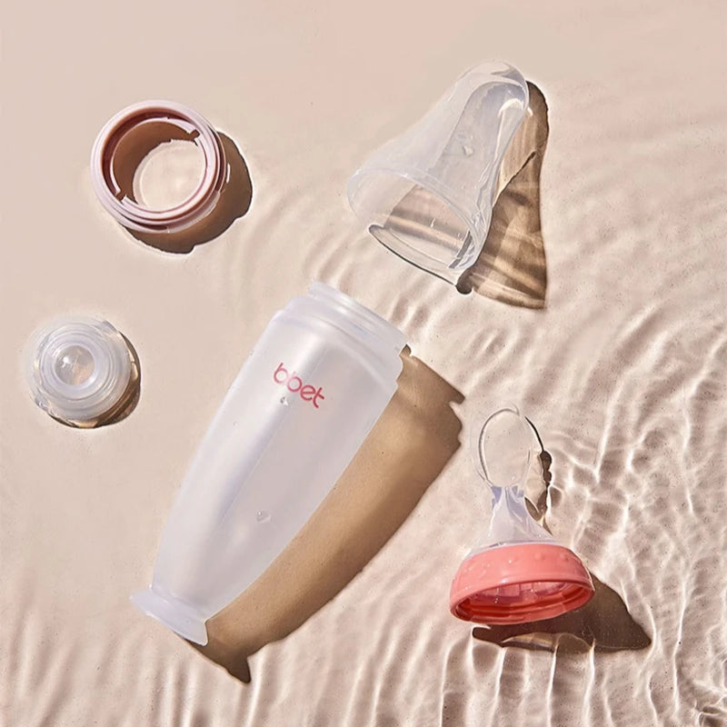 Silicone Squeezing Feeding Bottle